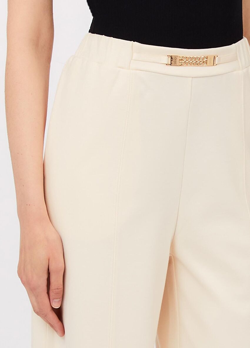 Açık Sarı Jersey Uzun Pantolon