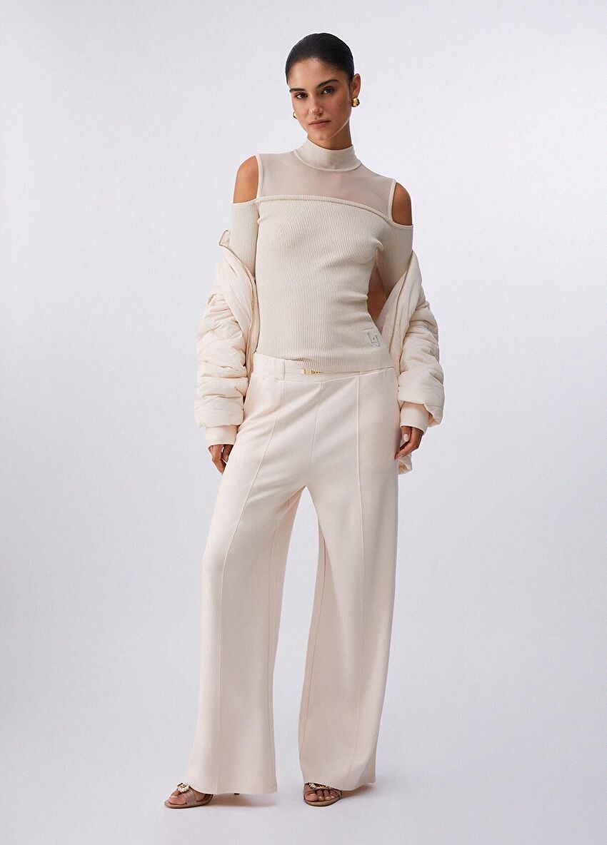 Açık Sarı Jersey Uzun Pantolon