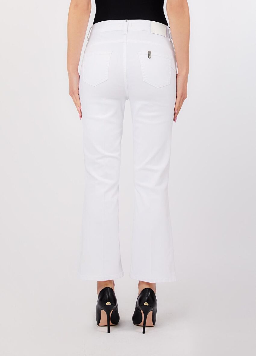Düğmeli Denim Pantolon