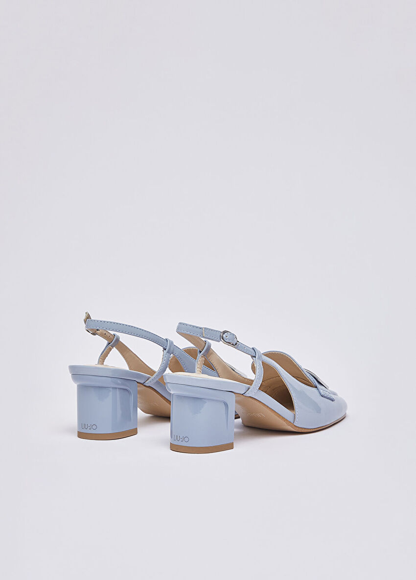 Deri Slingback Topuklu Makosen