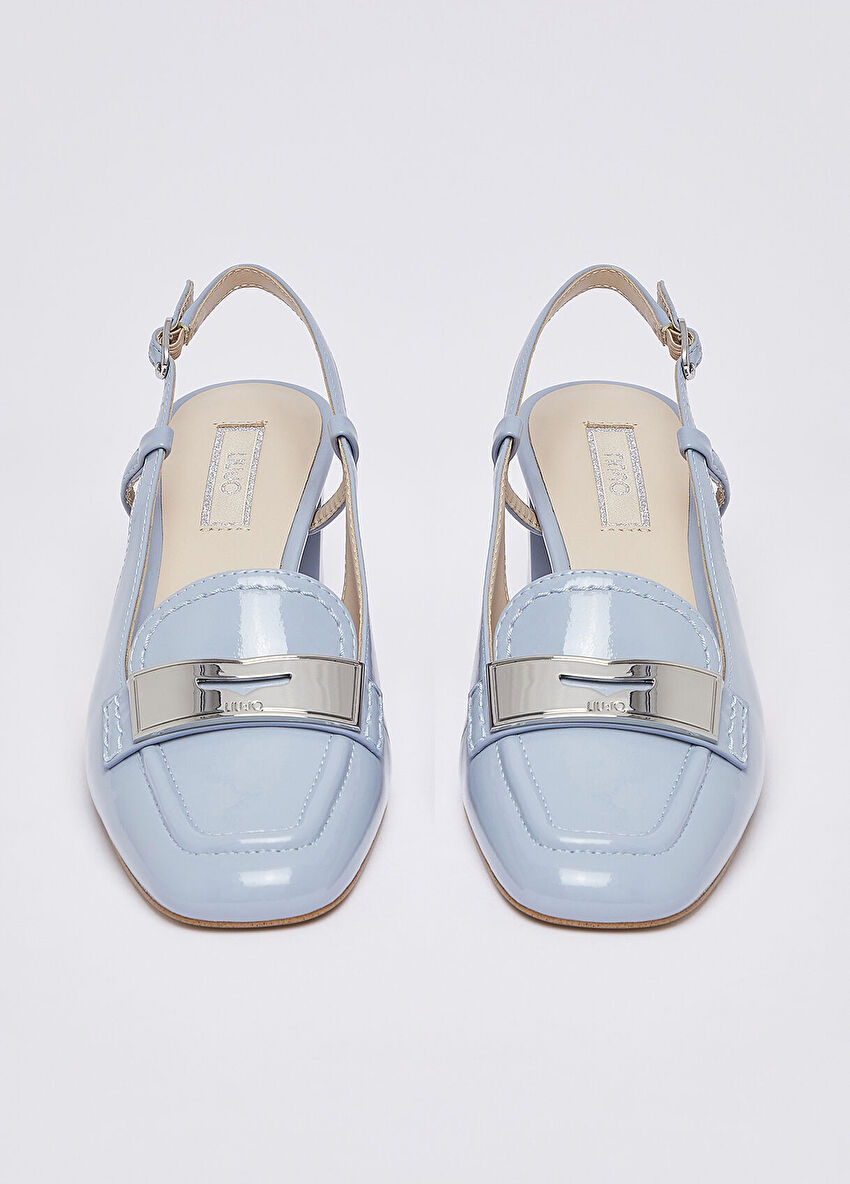 Deri Slingback Topuklu Makosen