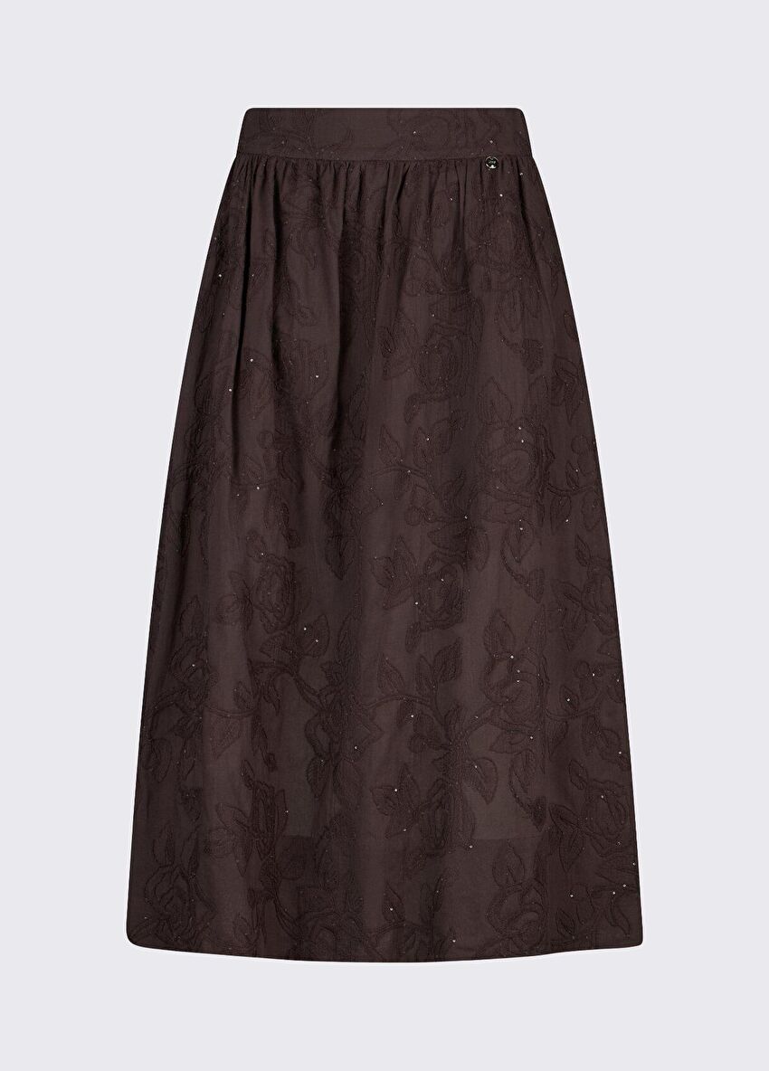 Kahverengi Nav Uzun Etek