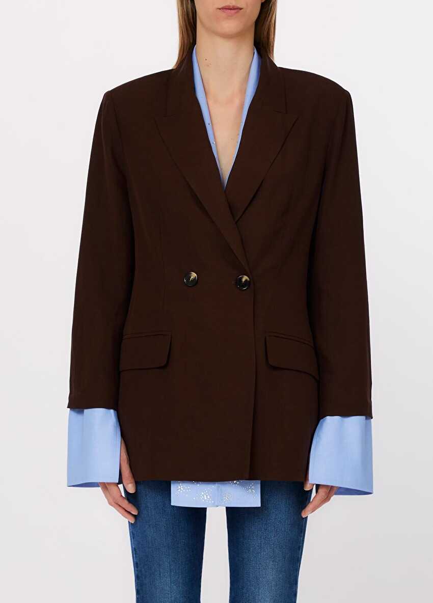 Fularlı Blazer Ceket