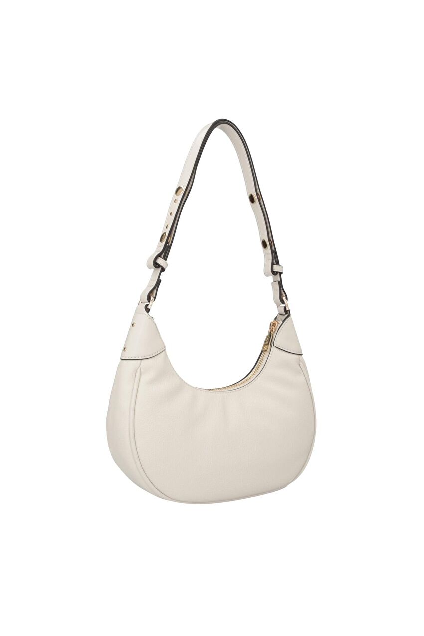 Krem Küçük Hobo Çanta