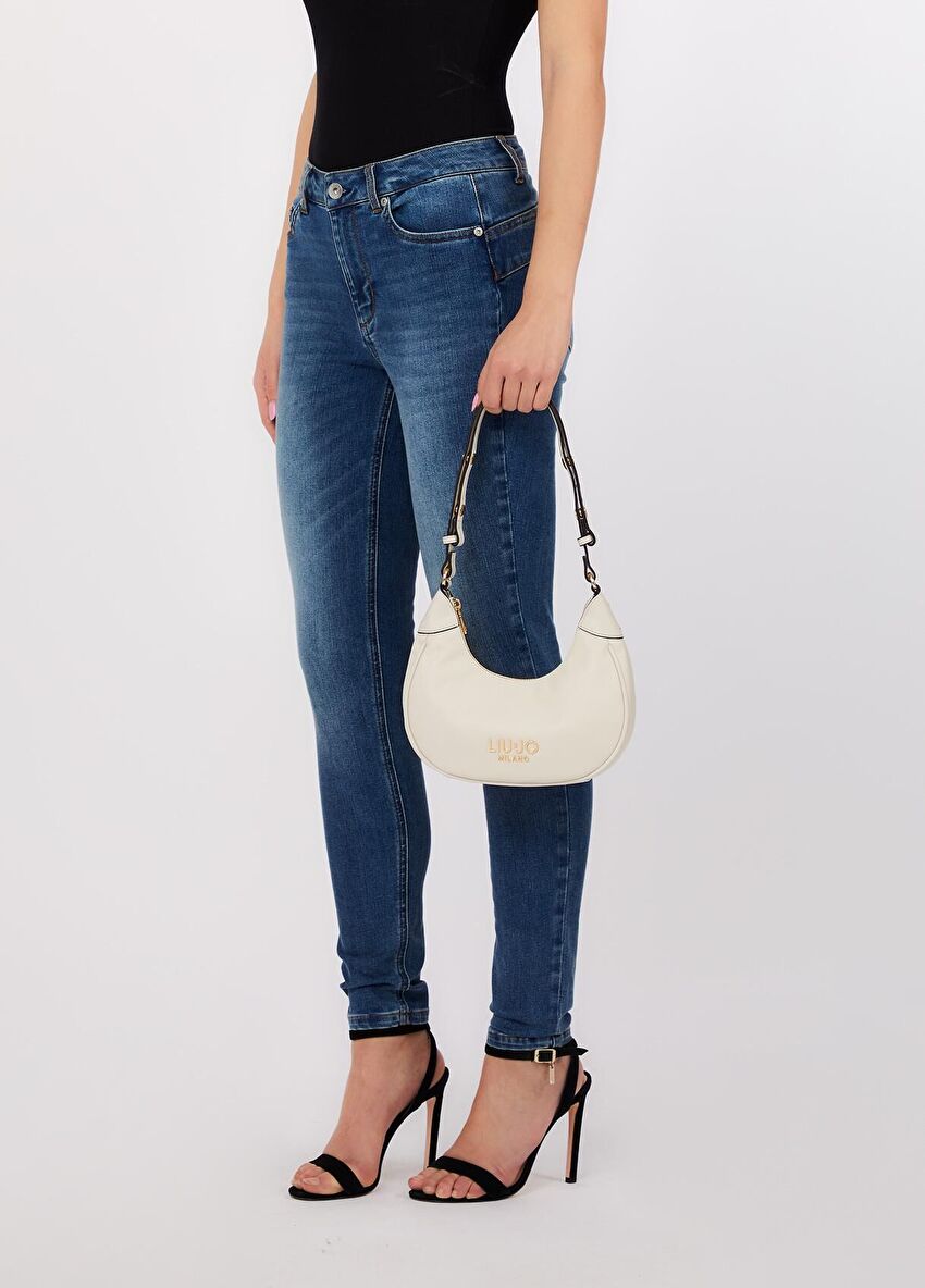 Krem Küçük Hobo Çanta