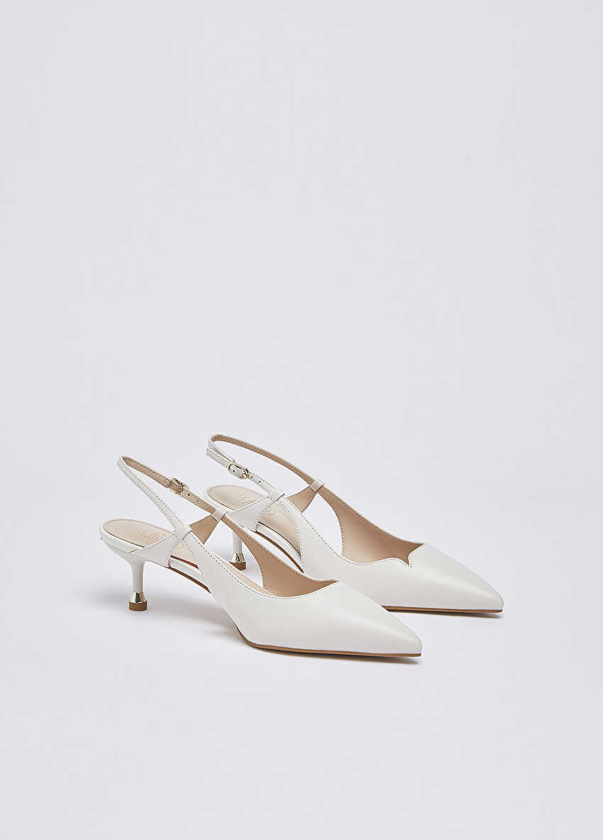 Süt Beyazı Nappa Slingback