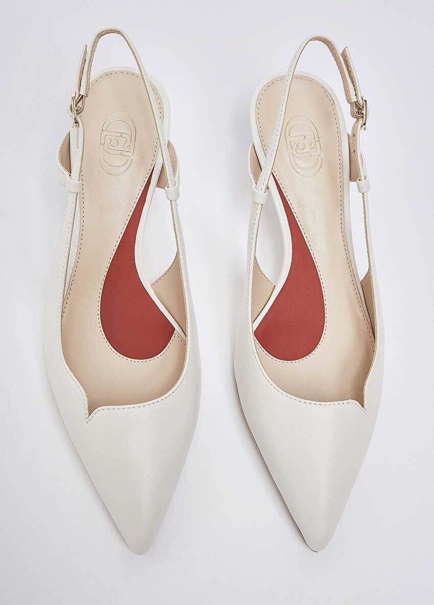 Süt Beyazı Nappa Slingback