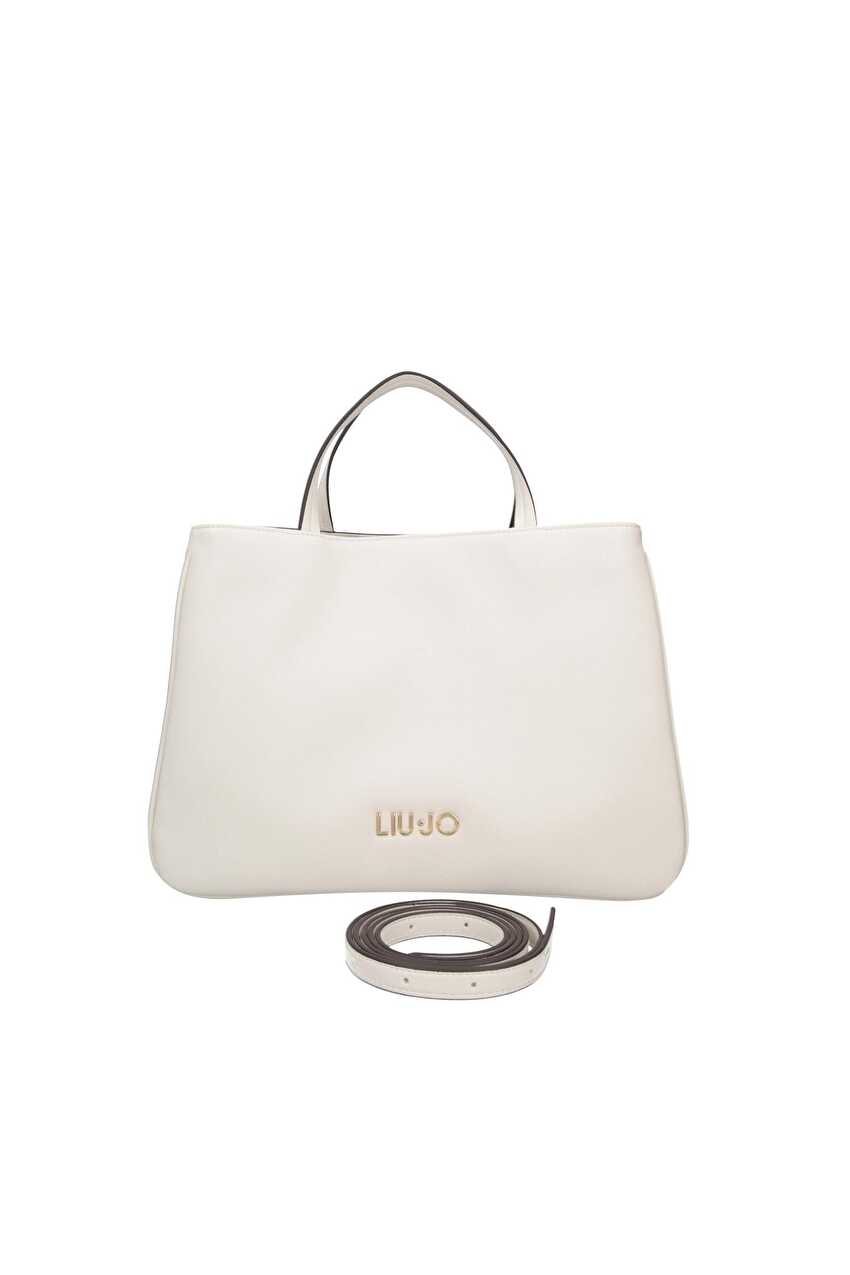 Krem Orta Boy Satchel Çanta