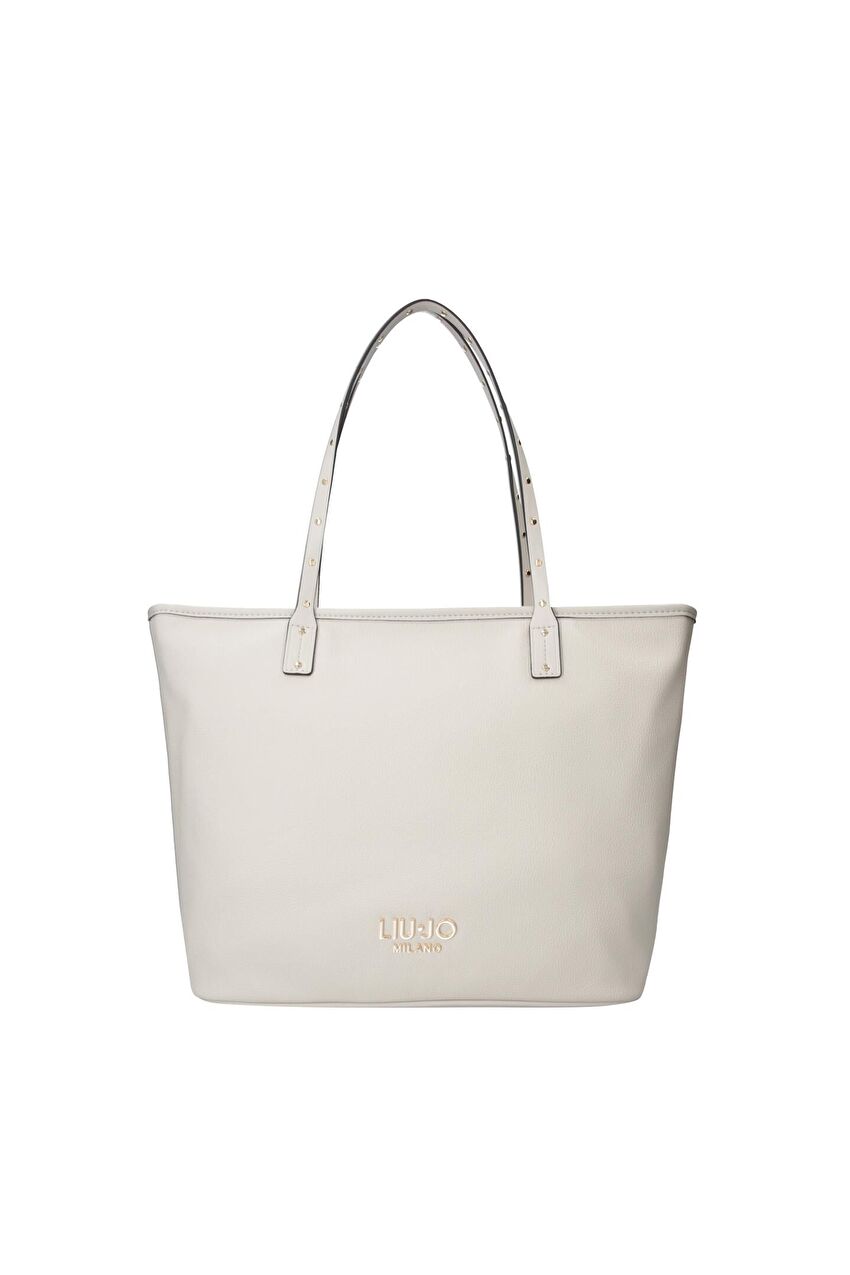 Krem Orta Boy Tote Çanta