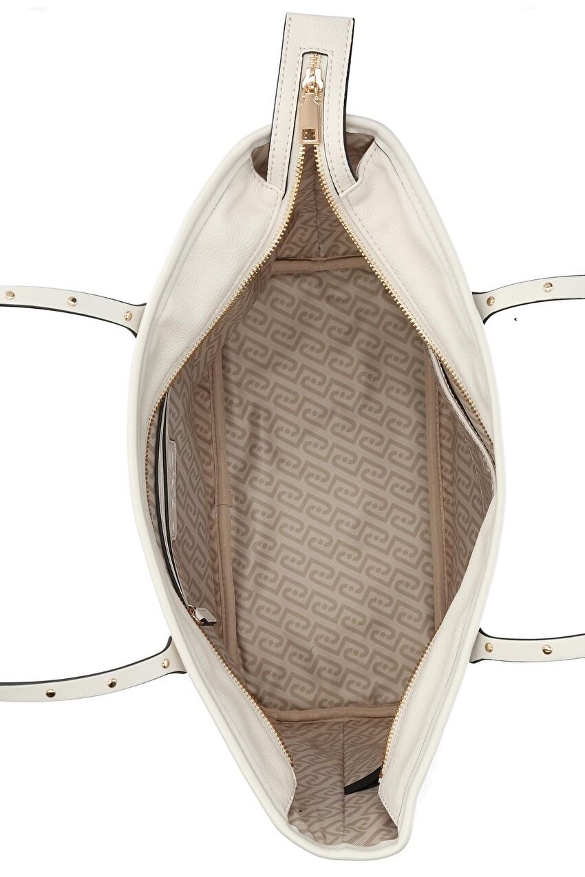 Krem Orta Boy Tote Çanta