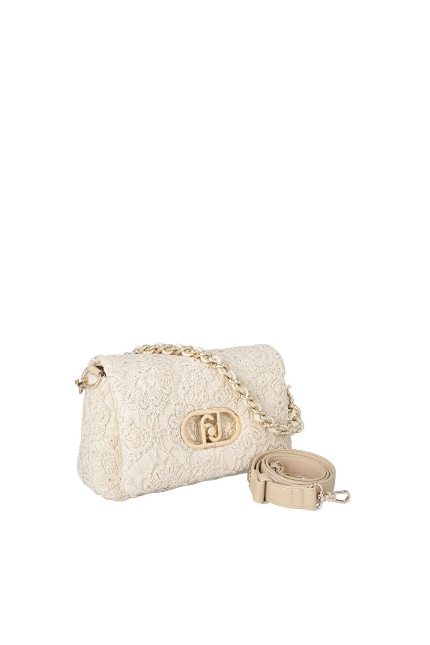 Krem Orta Boy Çapraz Çanta