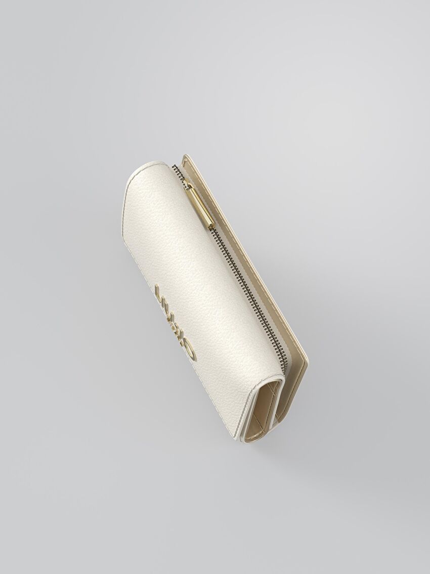 Krem Trifold Cüzdan