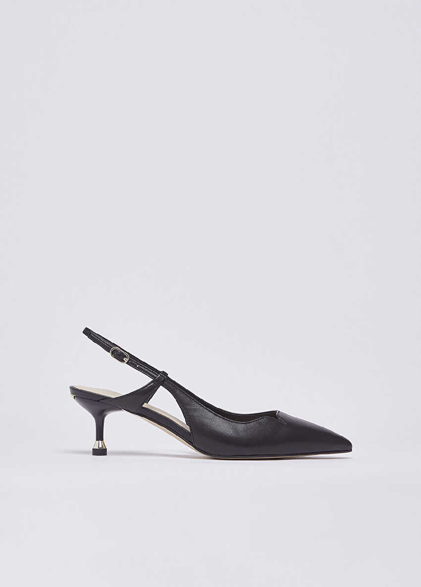 Siyah Nappa Slingback