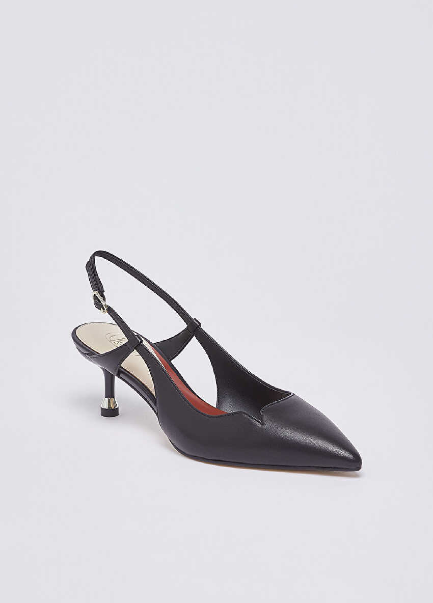 Siyah Nappa Slingback