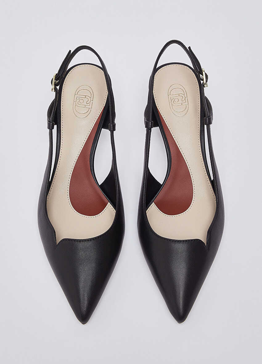 Siyah Nappa Slingback