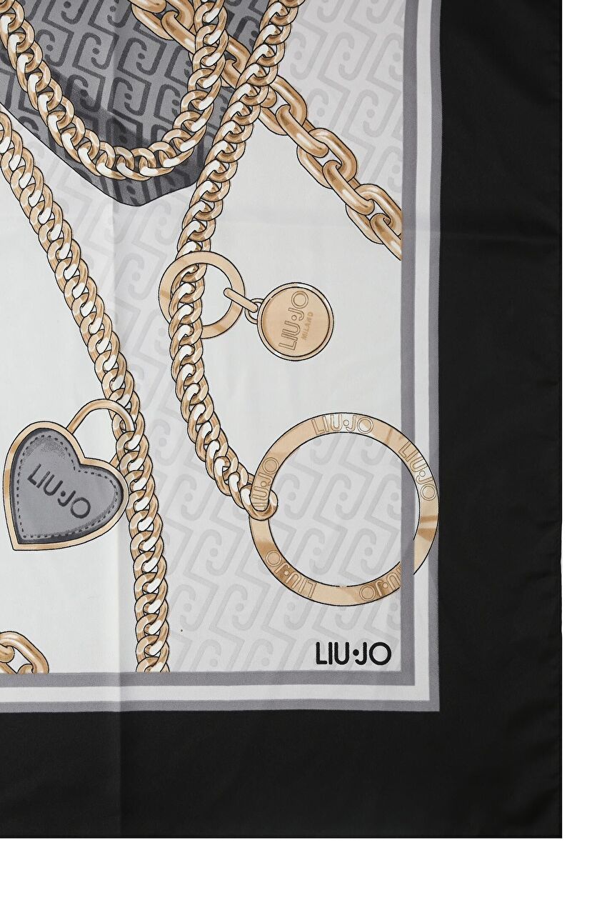 Siyah Fiyonk Detaylı Fular