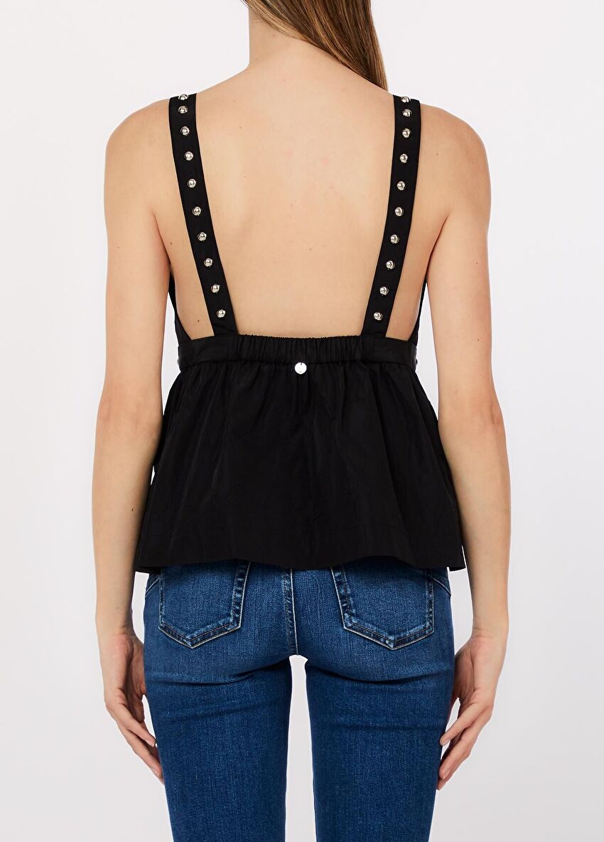 Siyah Navetta Top