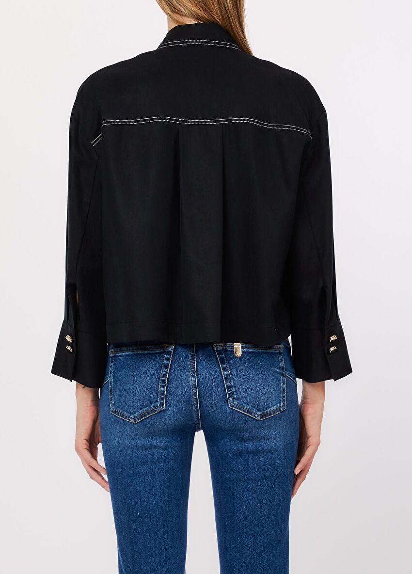 Siyah Uzun Kollu Gömlek