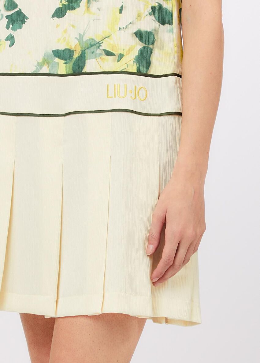 Yeşil / Beyaz Birleşik Nav Elbise