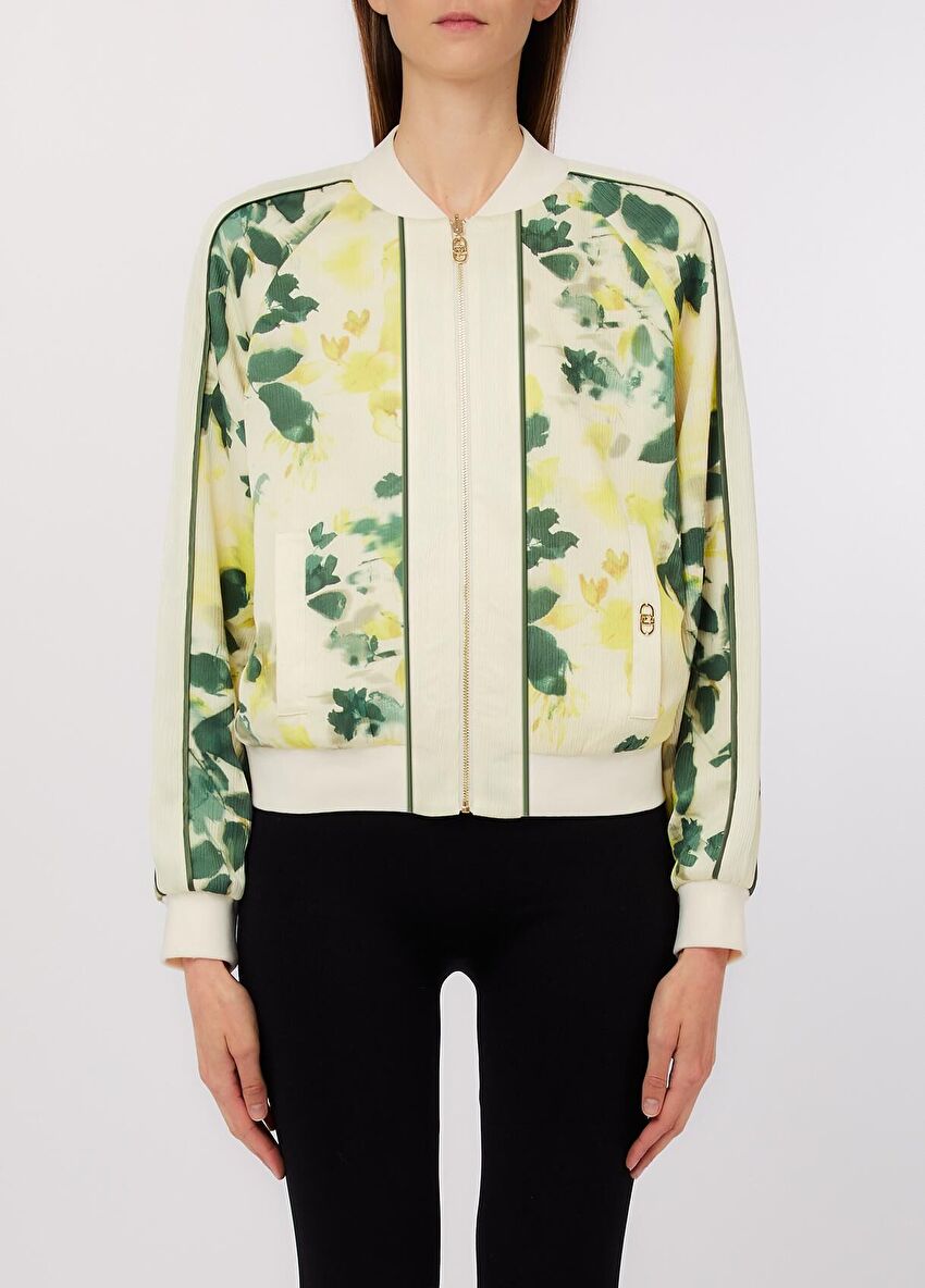 Yeşil / Beyaz Navetta Ceket