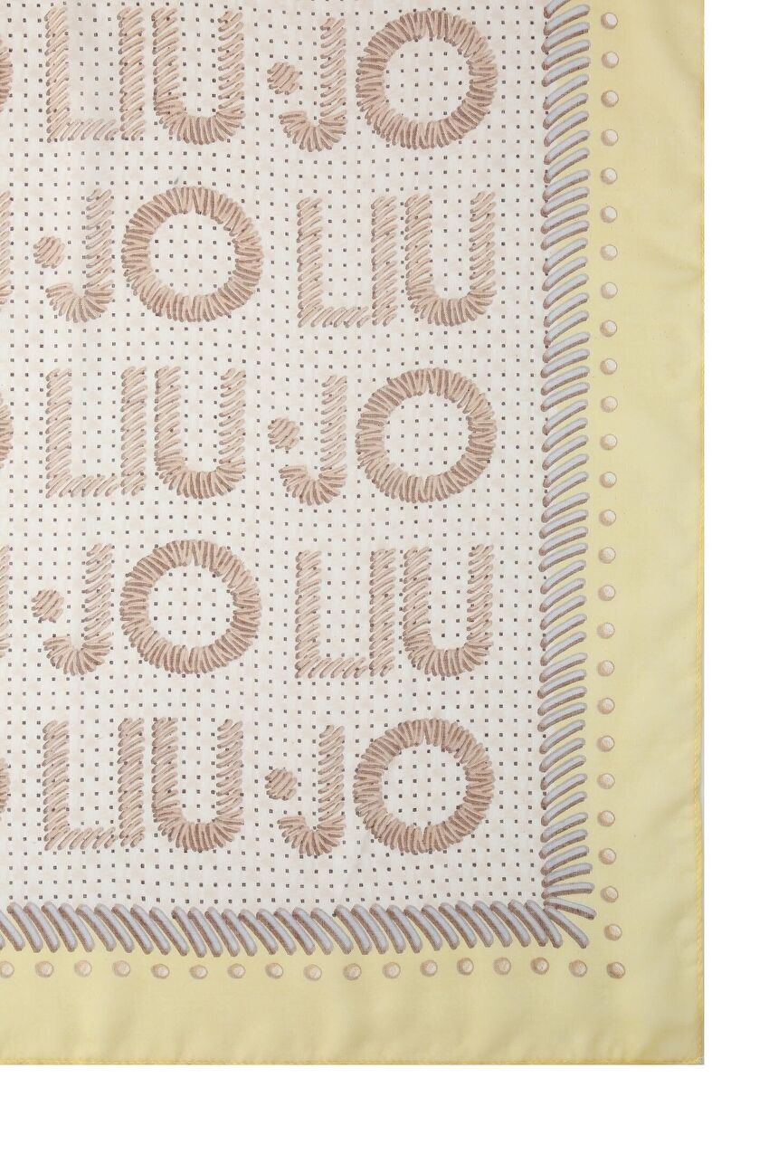 Yeşil Canvas Dokulu Fular