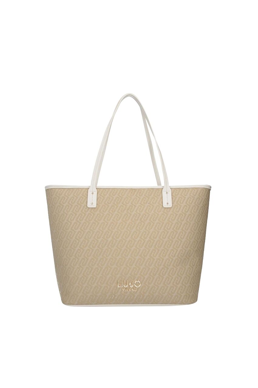 Bej Orta Boy Tote Çanta