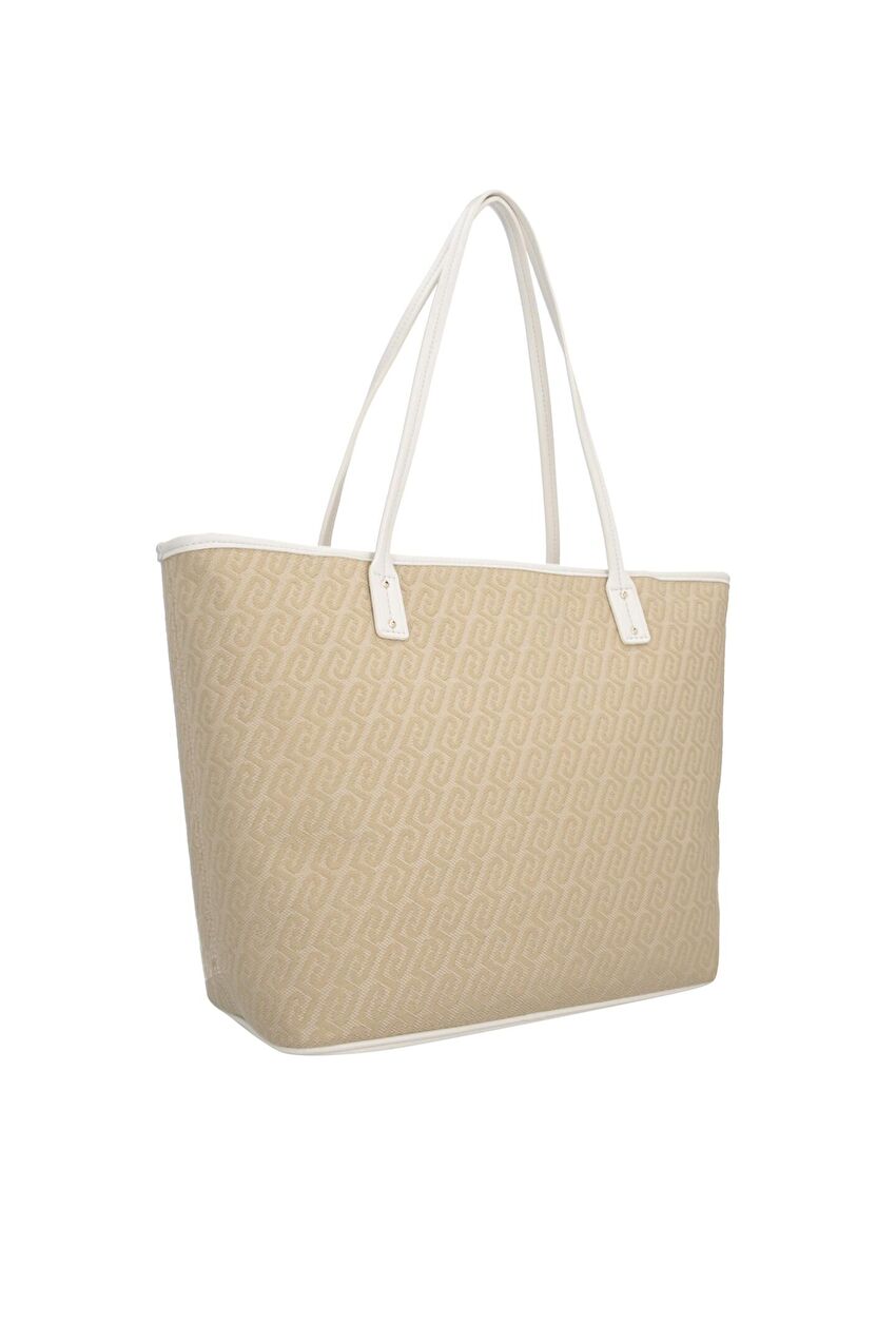 Bej Orta Boy Tote Çanta