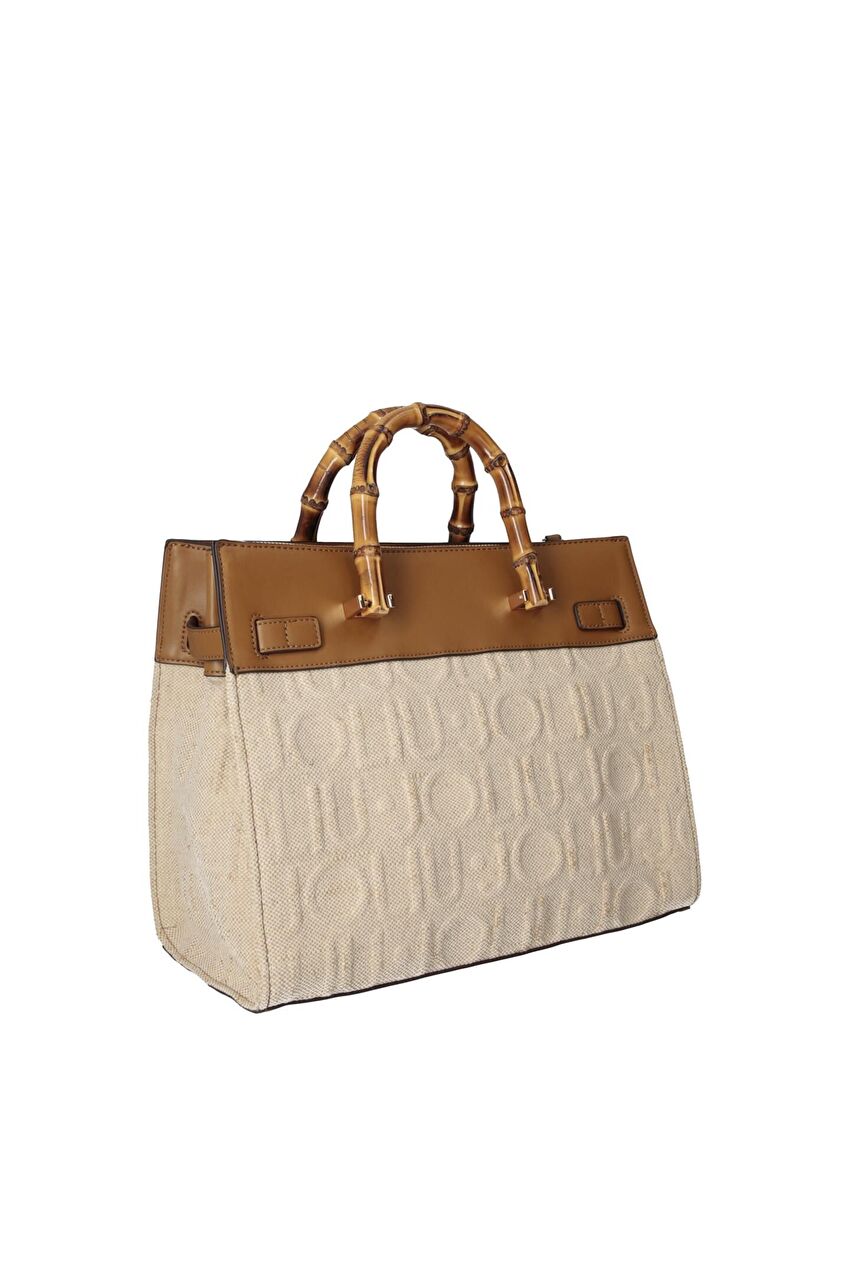 Bej Orta Boy Tote Çanta