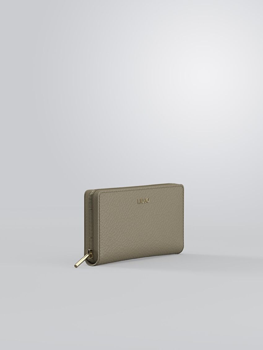 Kahverengi Büyük Zip-Around Cüzdan