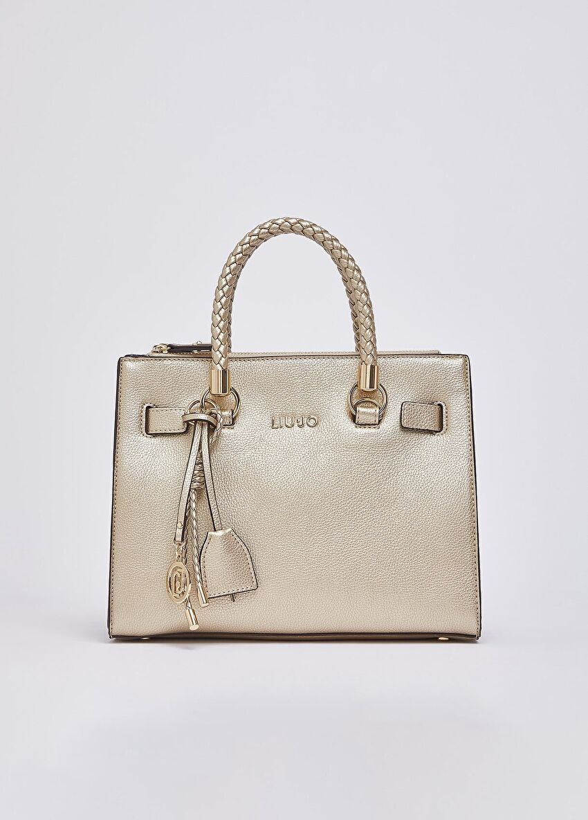 Altın Rengi Küçük Satchel Çanta