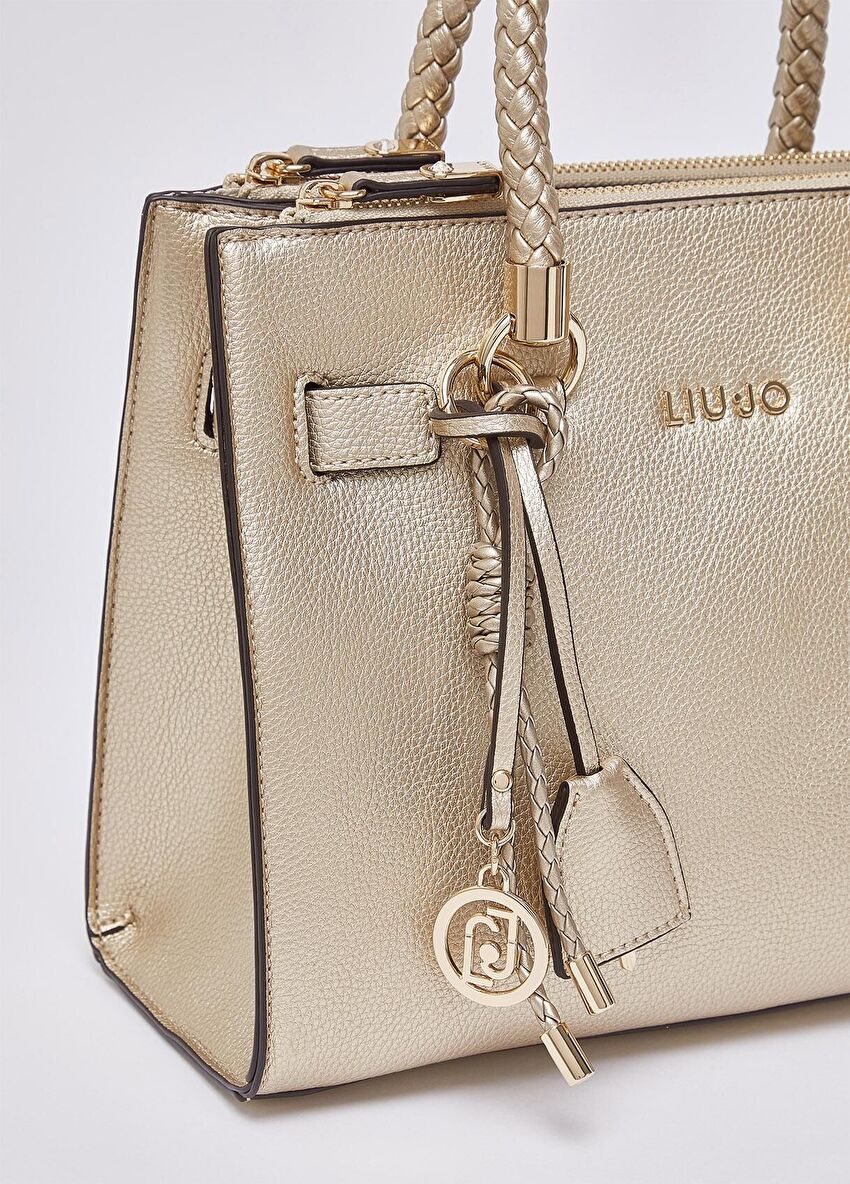 Altın Rengi Küçük Satchel Çanta