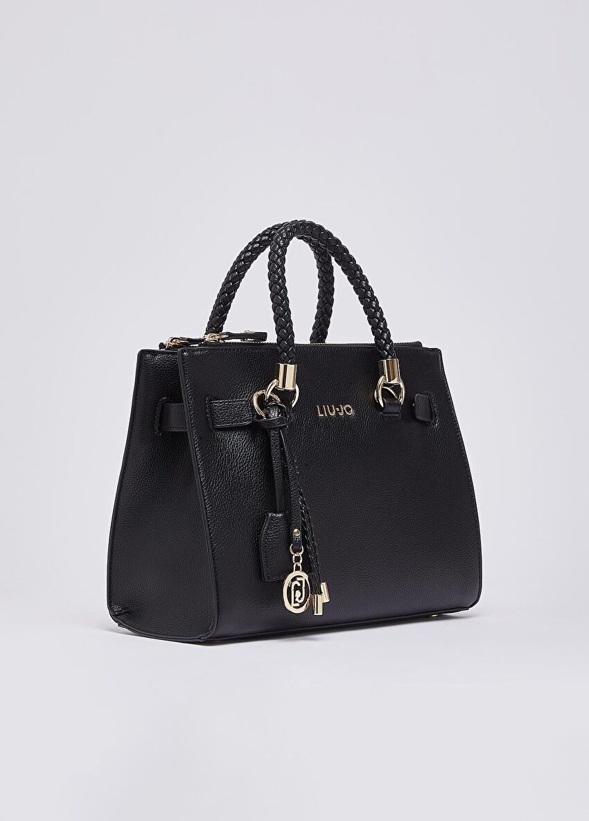 Siyah Küçük Satchel Çanta