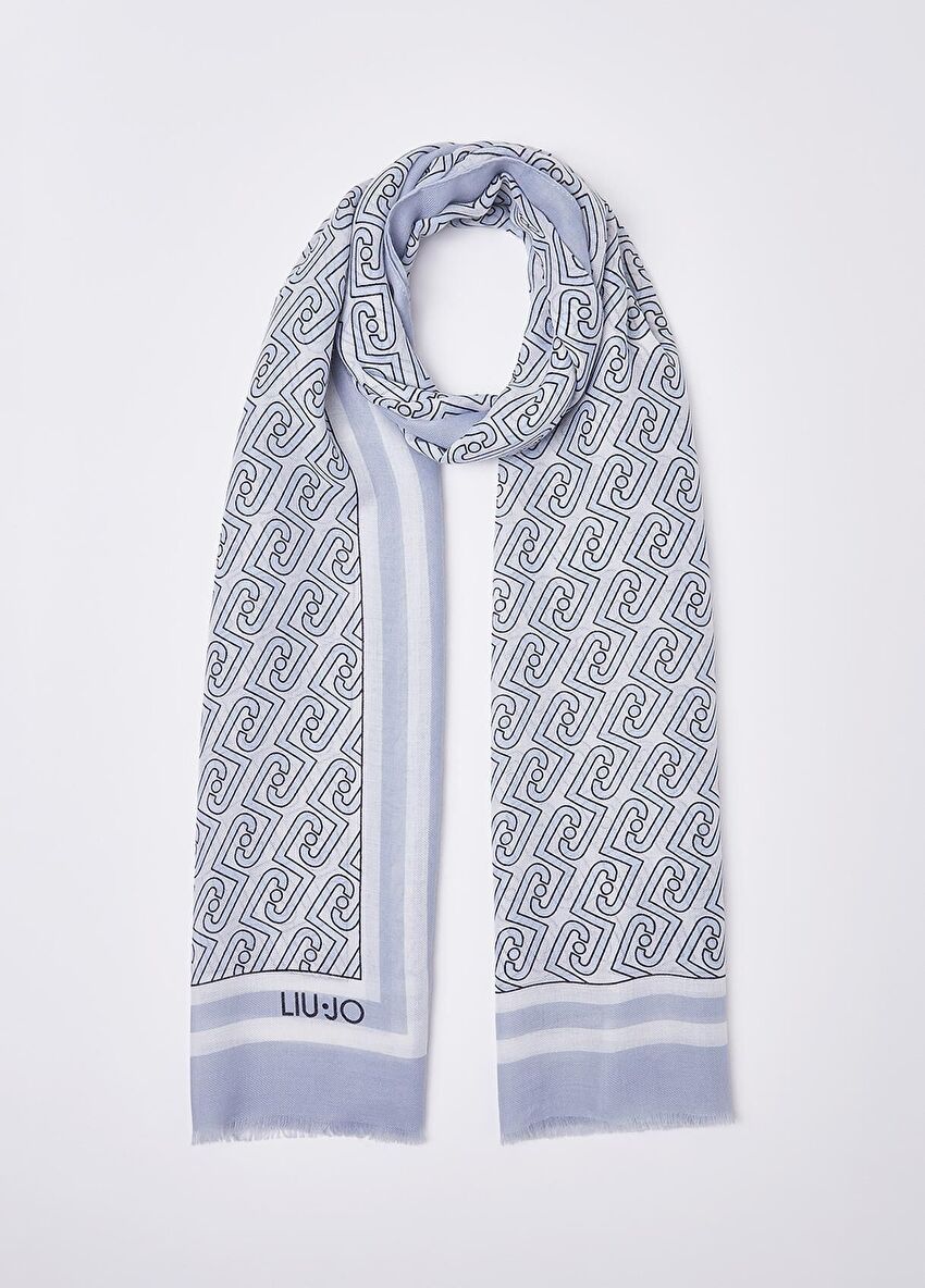 Açık Mavi Zincir Logolu Stola