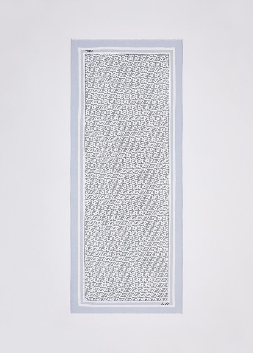 Açık Mavi Zincir Logolu Stola