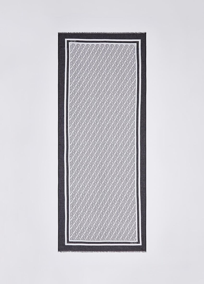 Siyah Zincir Logolu Stola