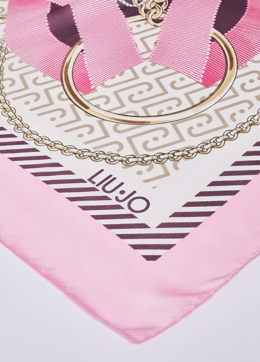 Şeftali Kurdele Detaylı Fular