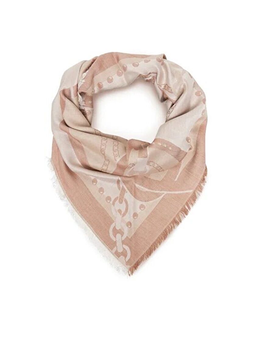 Kahverengi Jakar Üçgen Şal