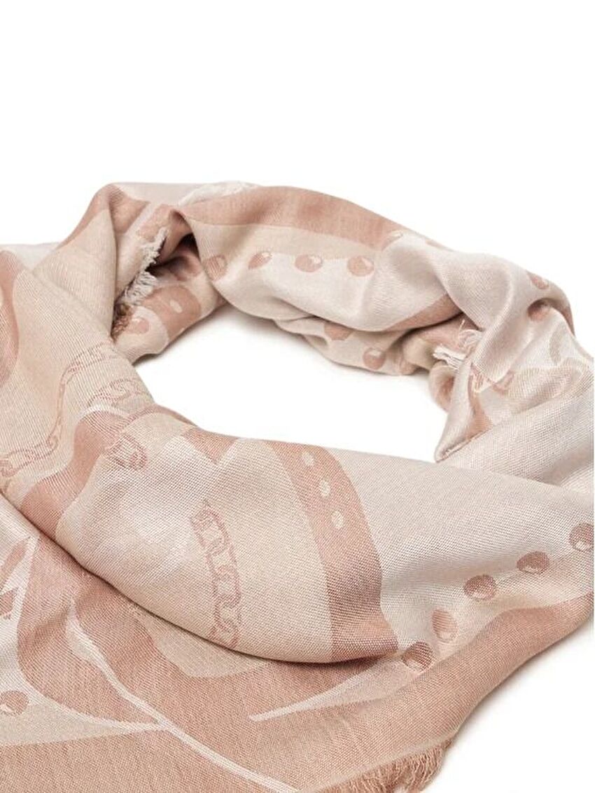 Kahverengi Jakar Üçgen Şal