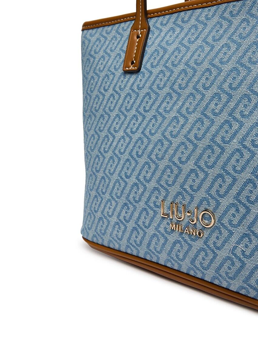 Soluk Mavi Küçük Tote Çanta