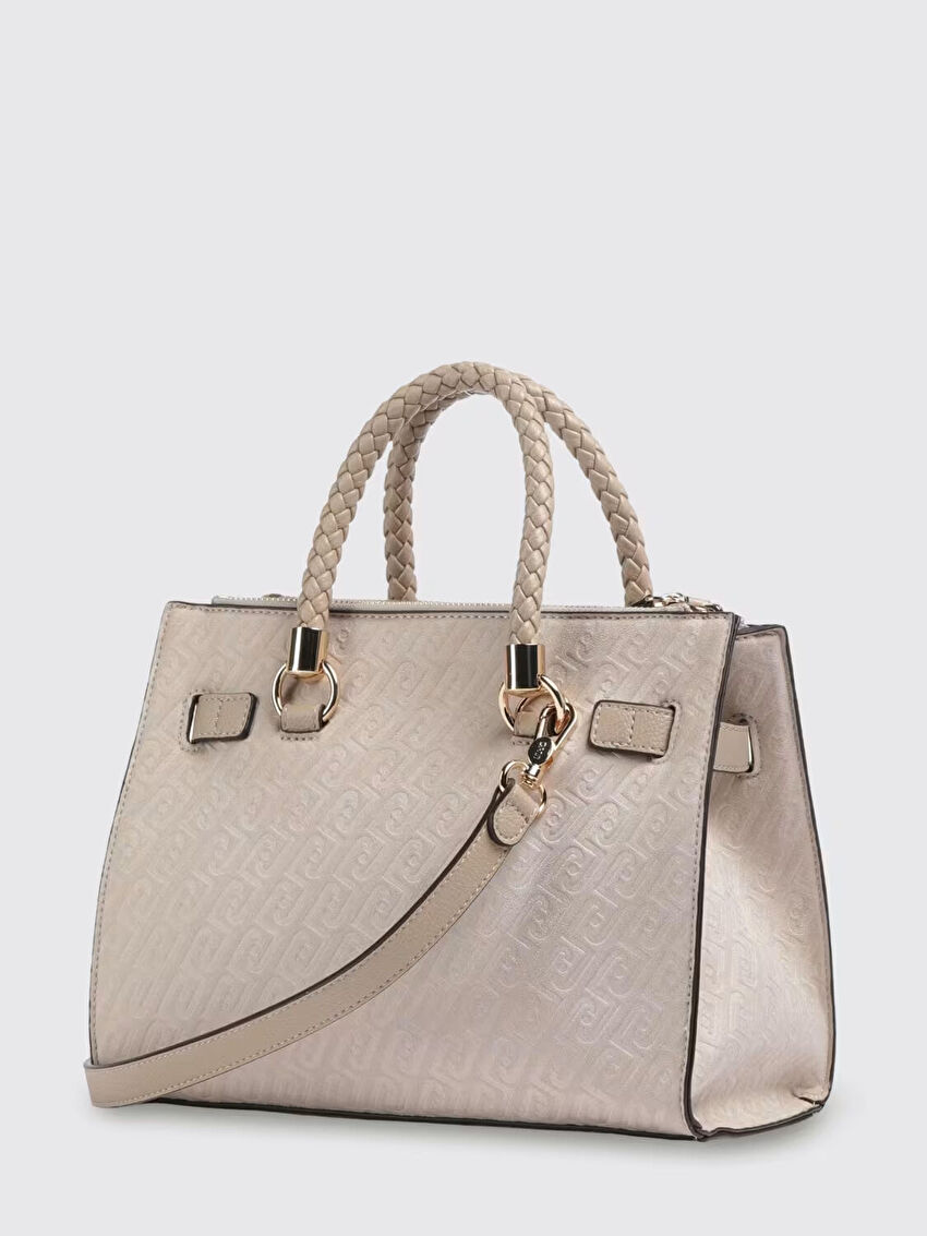 Bej Küçük Satchel Çanta