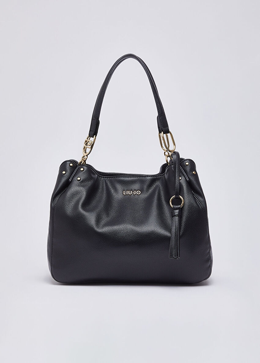 Siyah Orta Boy Satchel Çanta