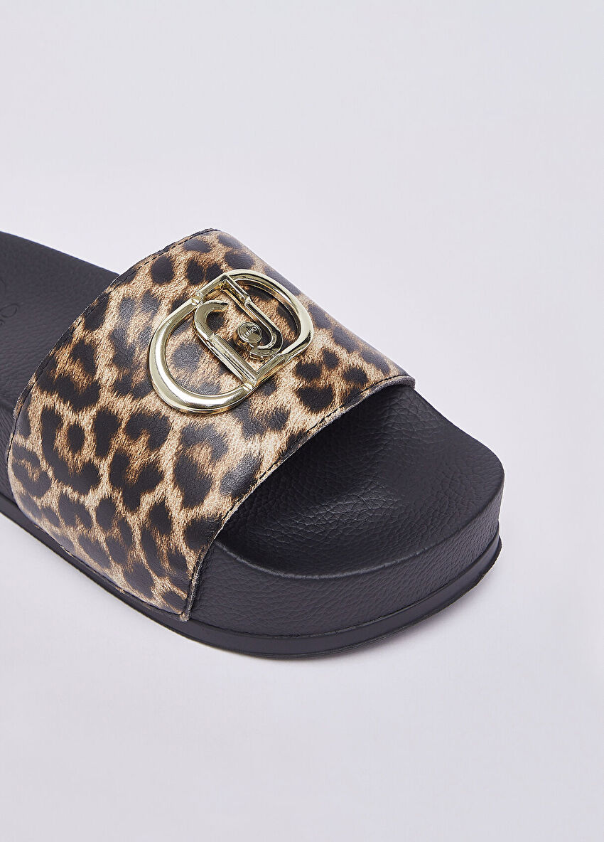 Leopar Baskılı Terlik