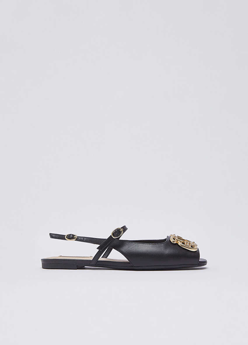 Monogramlı Slingback Ayakkabı