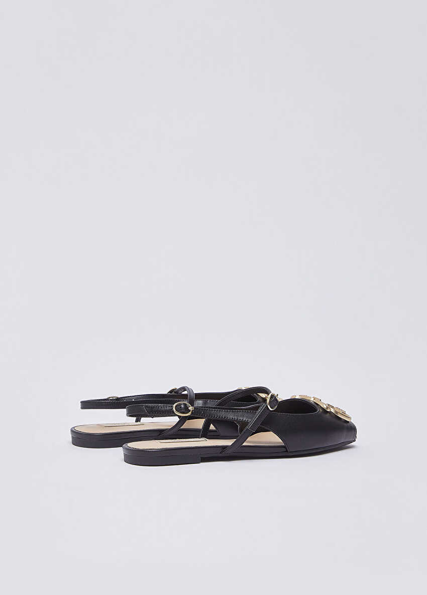 Monogramlı Slingback Ayakkabı