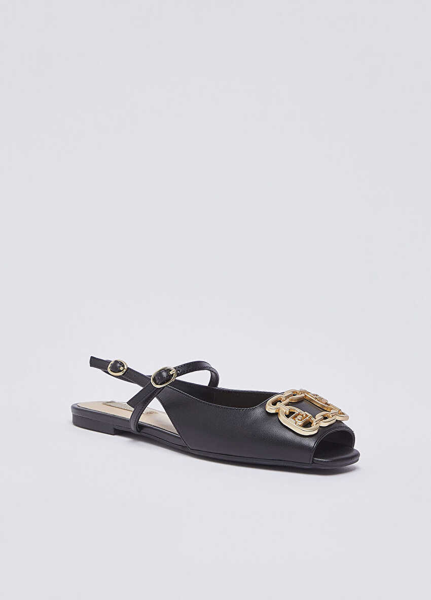 Monogramlı Slingback Ayakkabı