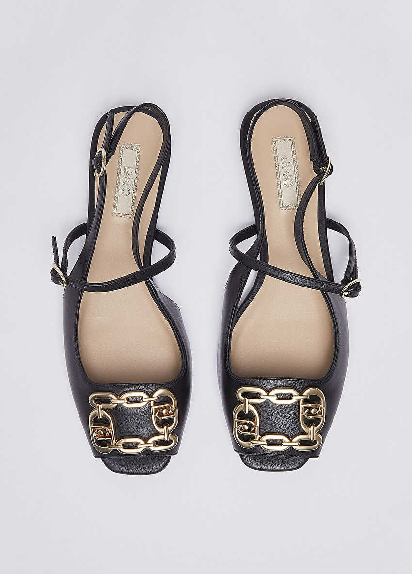 Monogramlı Slingback Ayakkabı