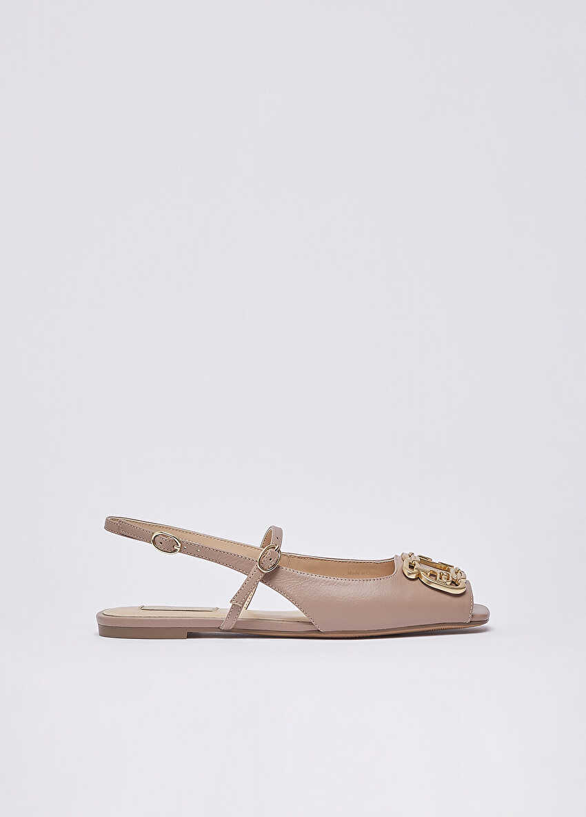 Monogramlı Slingback Ayakkabı