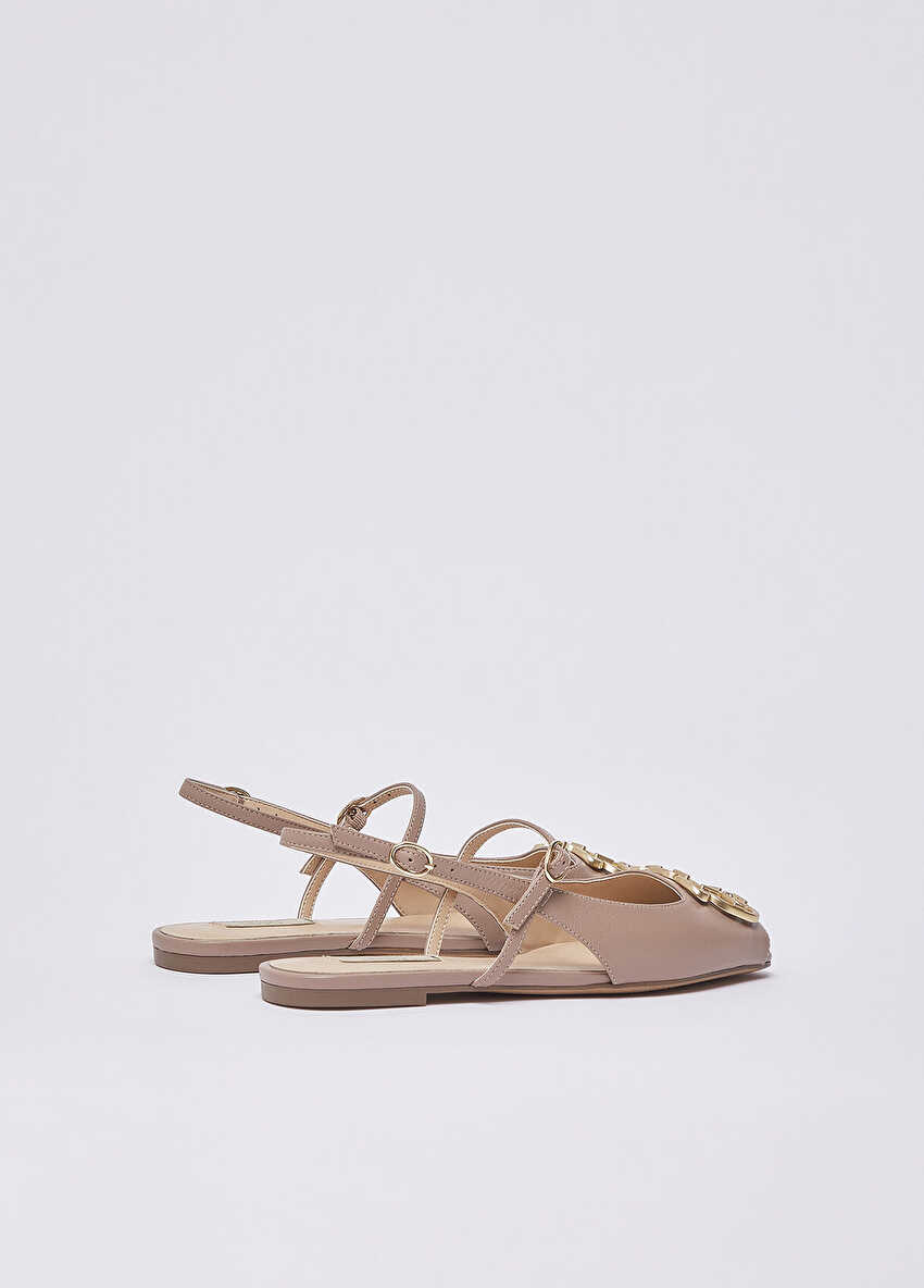 Monogramlı Slingback Ayakkabı