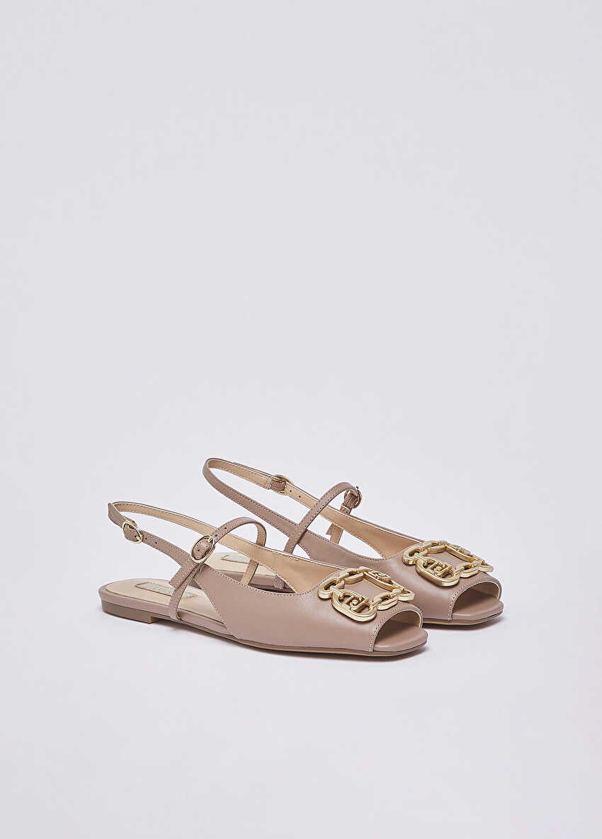 Monogramlı Slingback Ayakkabı