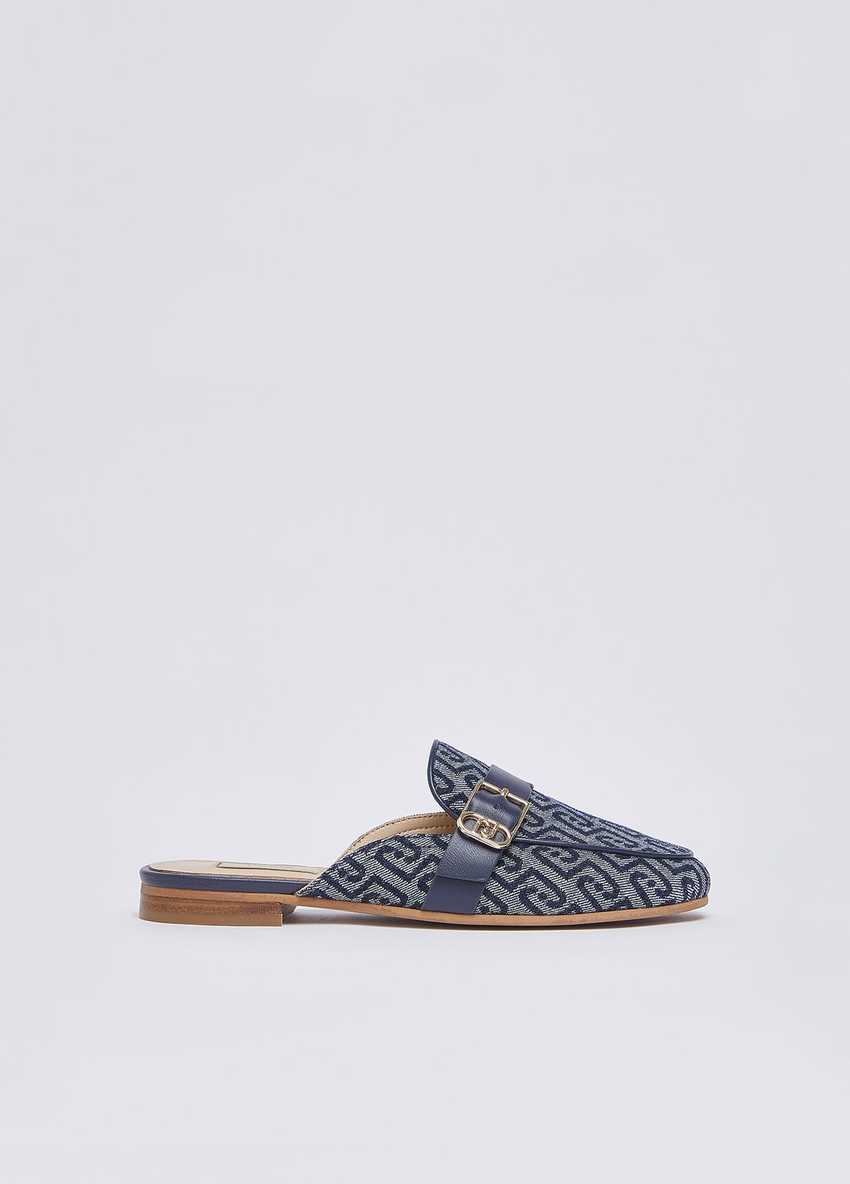 Koyu Denim Monogram Sabot